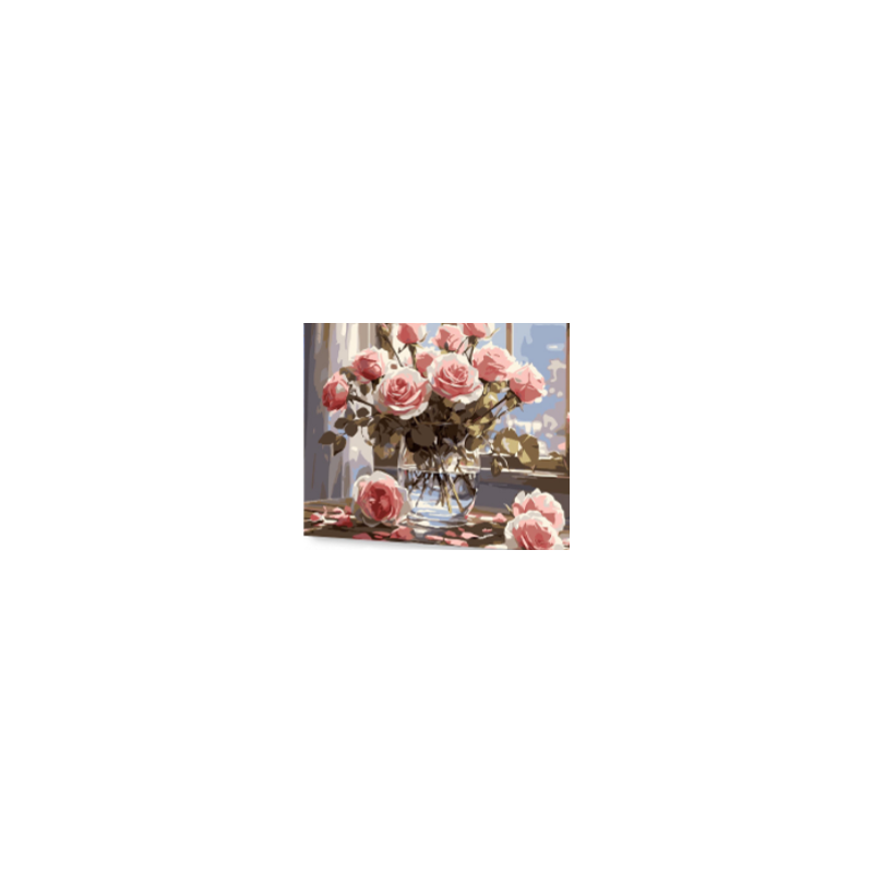 KIT PAINT BY NUMBERS CON BASTIDOR ROSAS ETERNAS 40X50